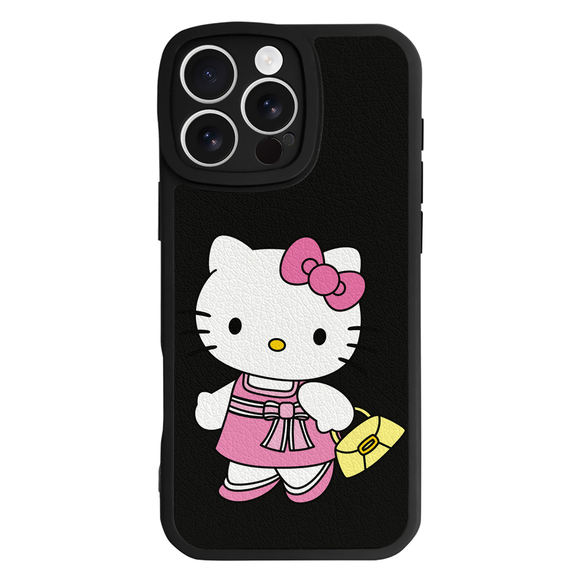 （画像用） Hello Kitty ハローキティ 【iPhone 16シリーズ対応】シリコンスマホケース（レザー調） 材質：シリコン